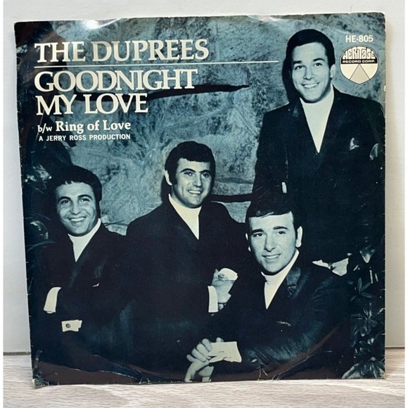 The Duprees Goodnight My Love / Ring of Love 45 Soul Promo with Picture Sleeve - Picture 4 of 6